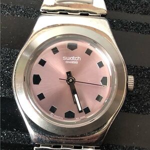 2005 Swatch Irony AG 2005 Women’s Three Hand Watch Lavender Face New with Papers